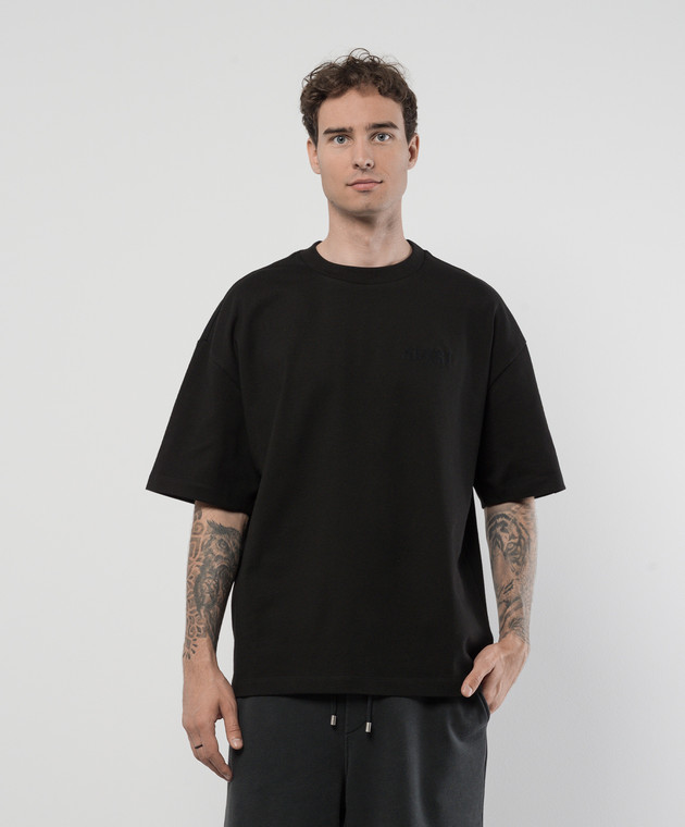Tシャツ・カットソー AMIRI FW25 AMIRI OVERSIZED TONAL LOGO (AMJYTE1061 BLACK) Amiri Design Studio Oversized Tee - Black – Feature