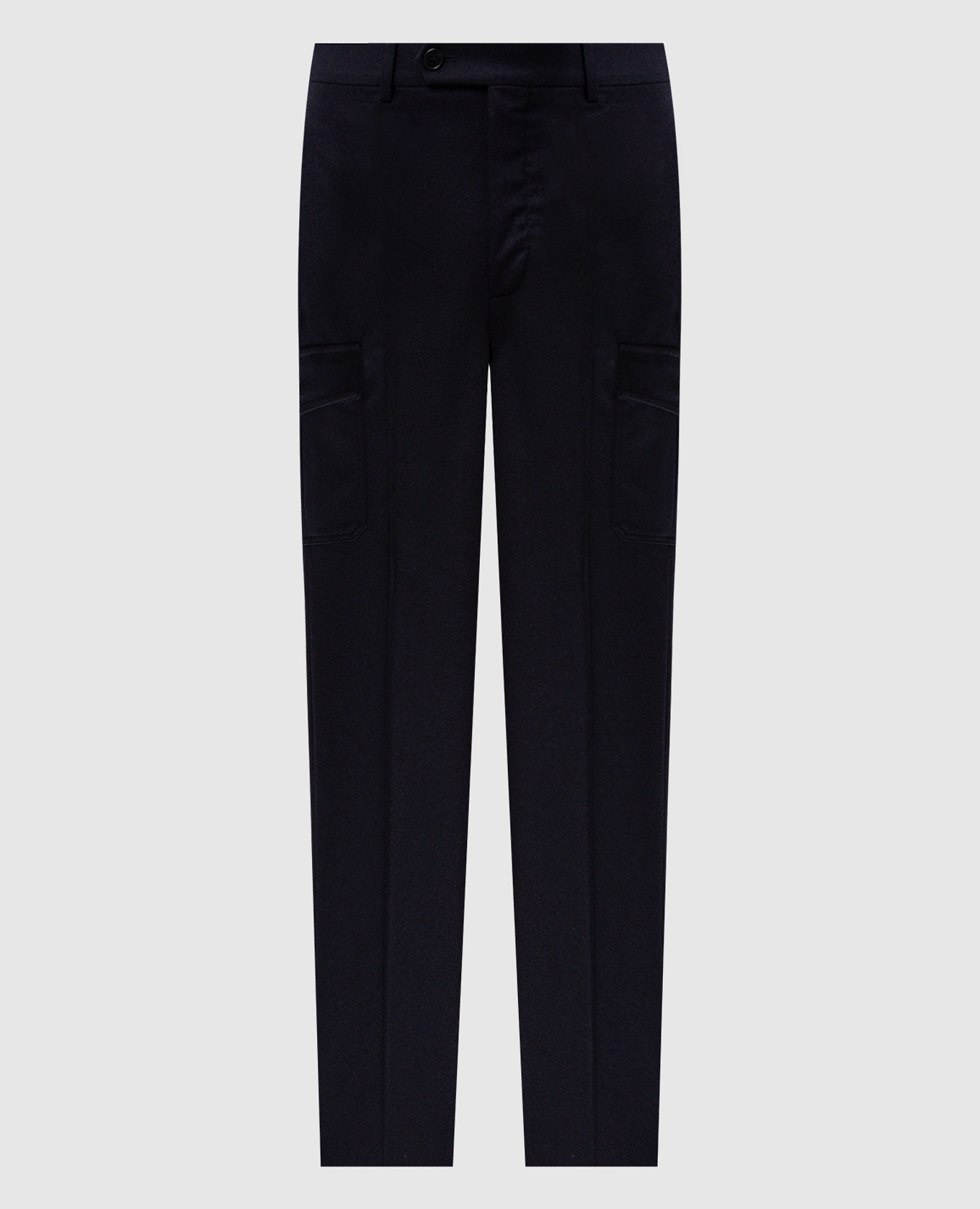 Blue wool and cashmere cargo pants Incotex