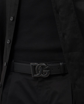 Dolce&Gabbana Black leather belt with logo BC4675AT489