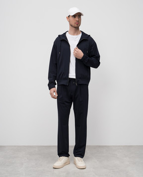 Herno Blue sports jacket with logo patch JC000053U12588S