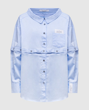 Rokh Blue shirt with logo R0CA294