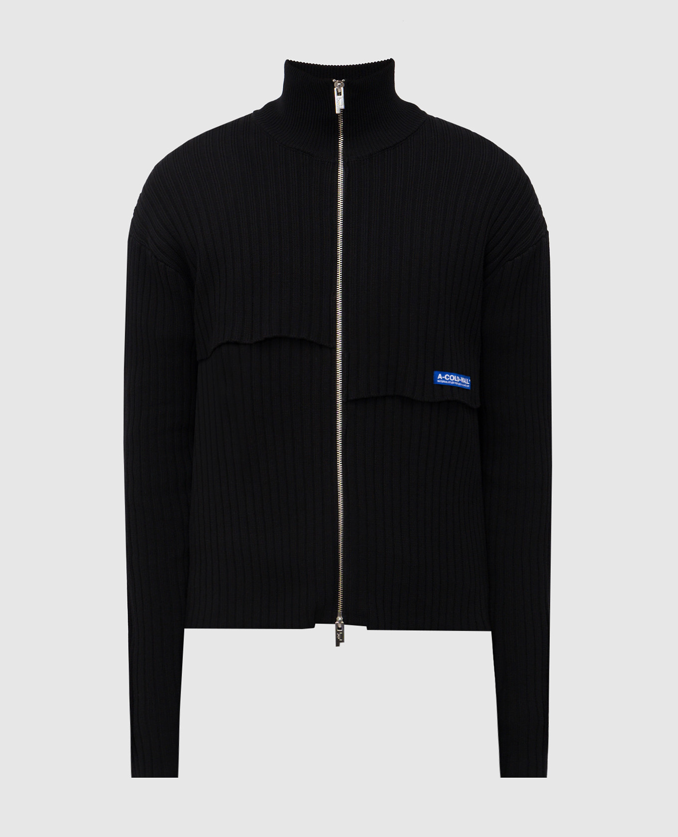 

Black cardigan with logo patch A Cold Wall