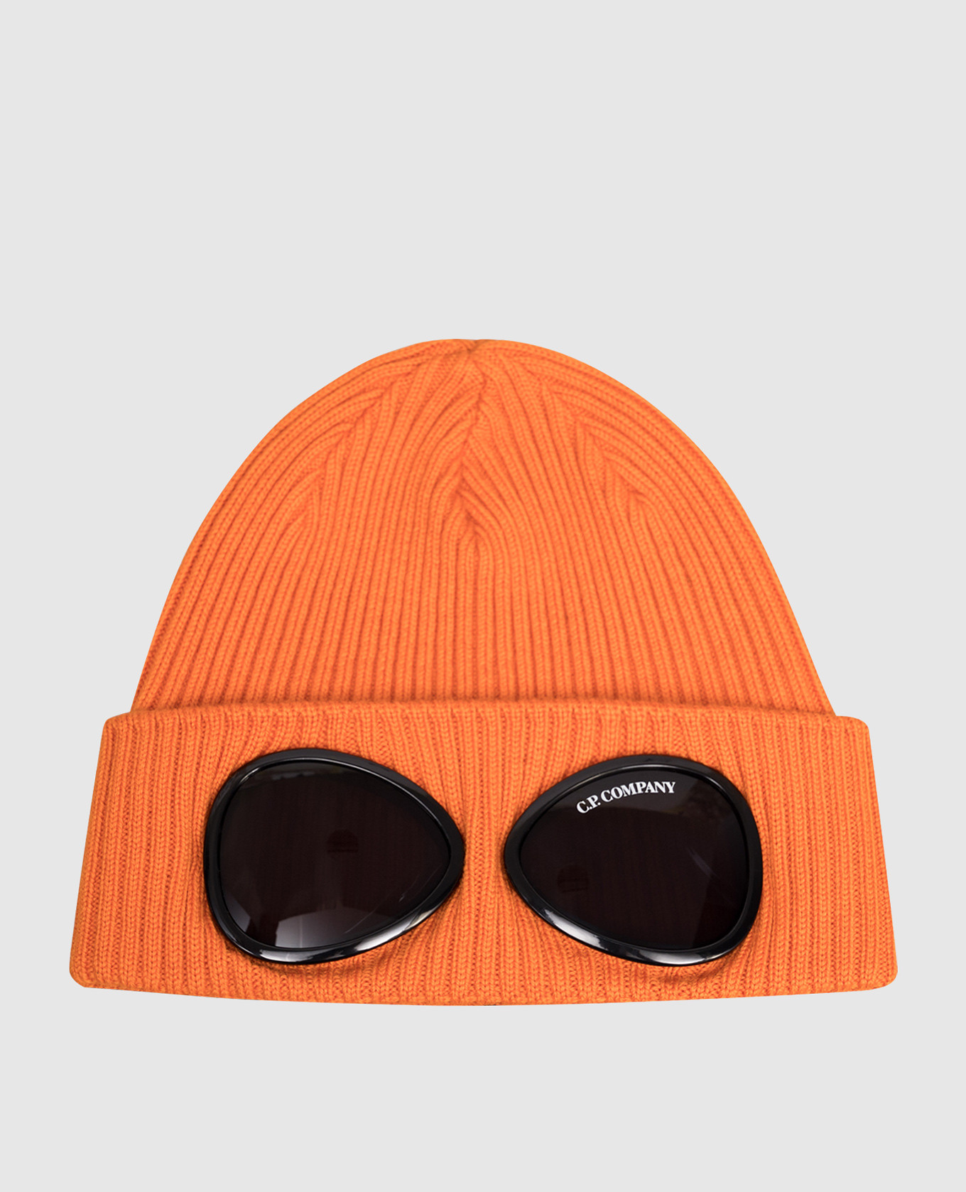 Children&#39;s orange wool hat with glasses C.P. Company