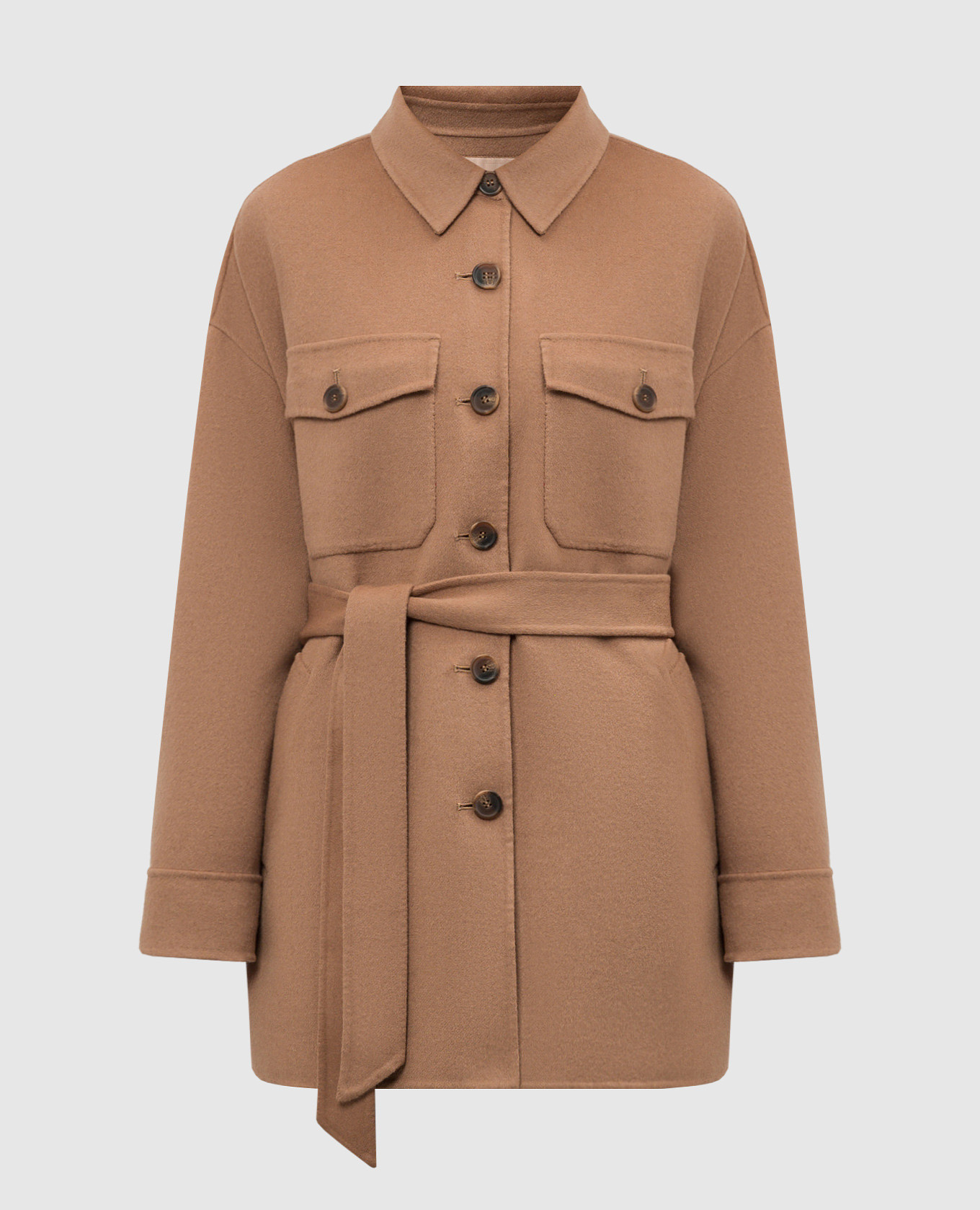 

Brown coat with wool Twinset
