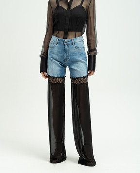 Nensi Dojaka Combined jeans with lace NDAW23DEN002