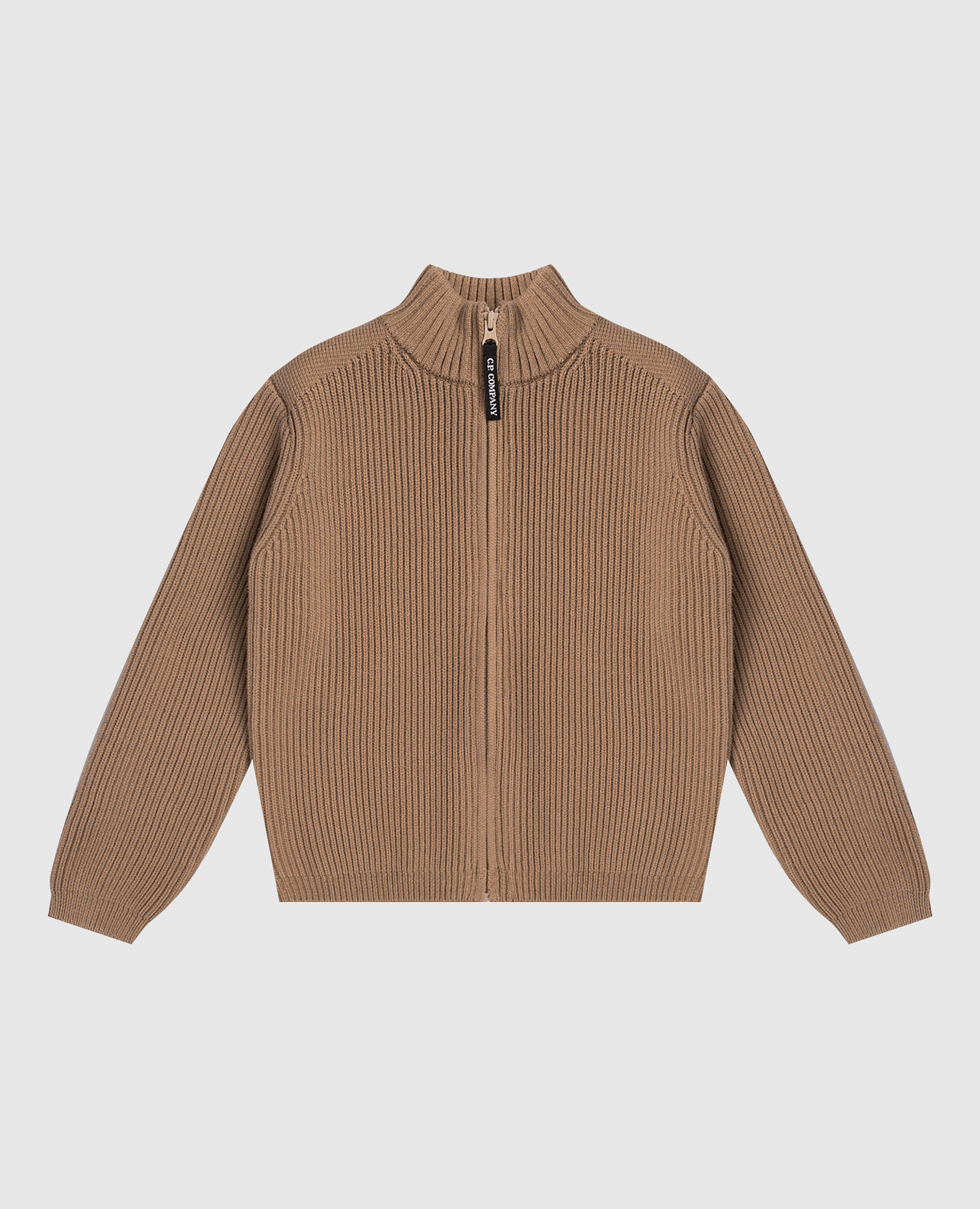 Children&#39;s brown cardigan with logo C.P. Company