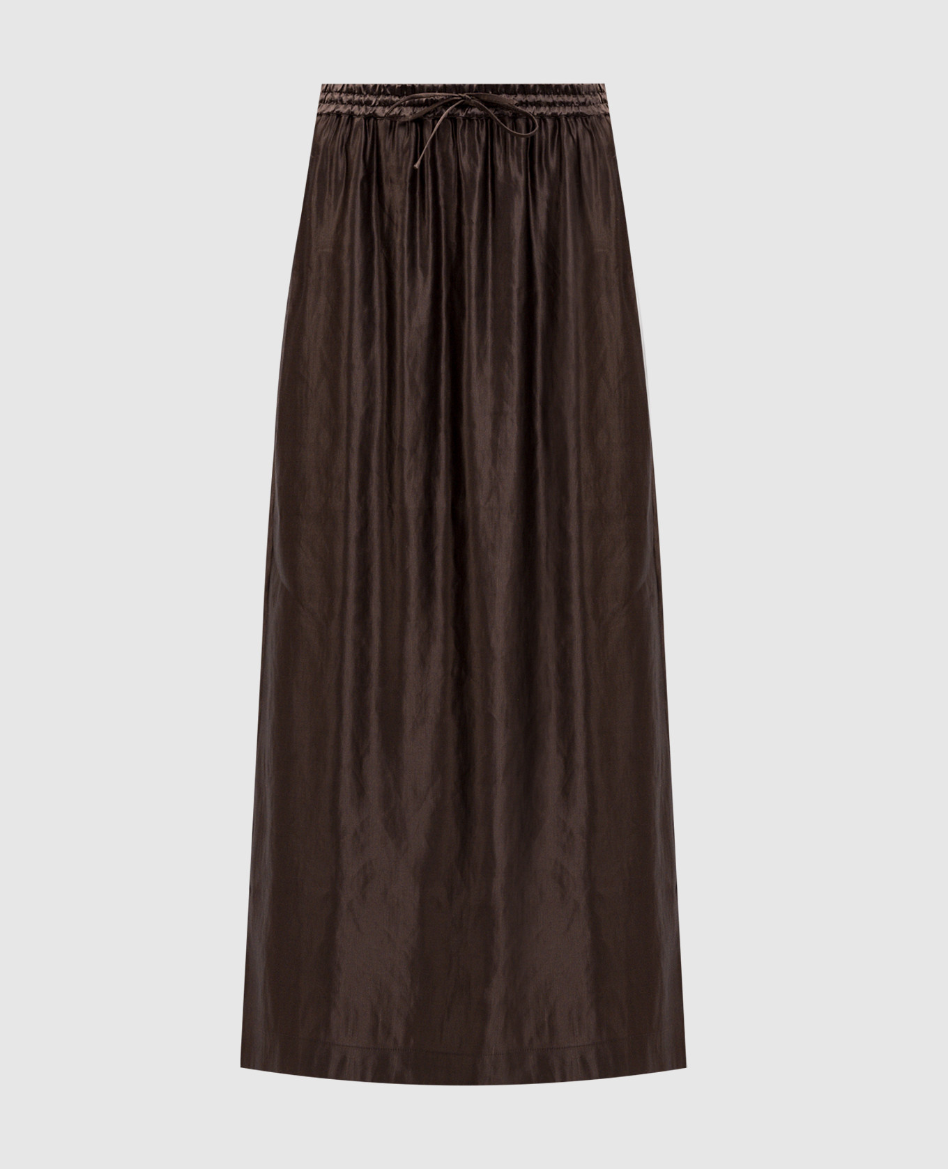 

LIAM brown linen and silk skirt Lou Lou Studio