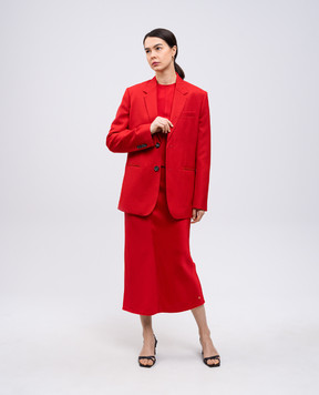 Ami Paris Red top with emblem FTP066AC0014