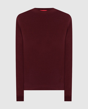 ISAIA Burgundy wool jumper MG8013YP005