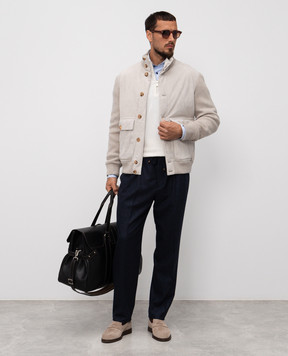 Brunello Cucinelli Blue wool pants M038PE1710