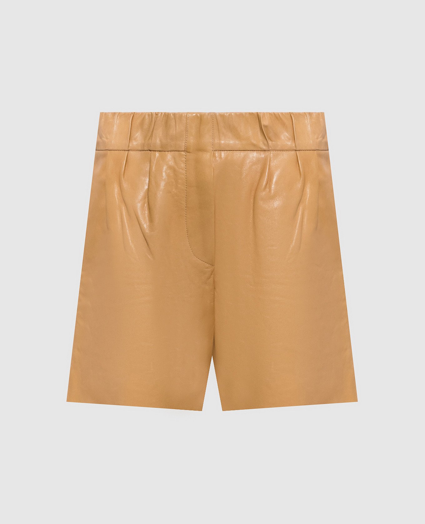 

Beige leather shorts Brunello Cucinelli