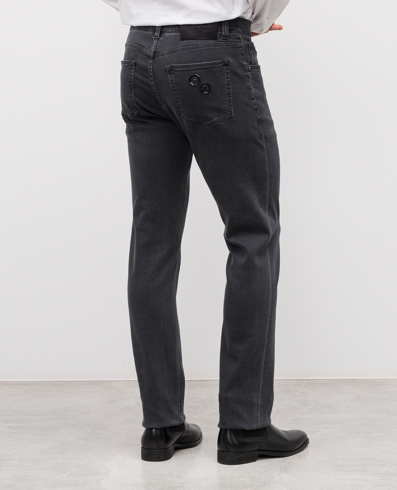 

Grey jeans with logo Stefano Ricci