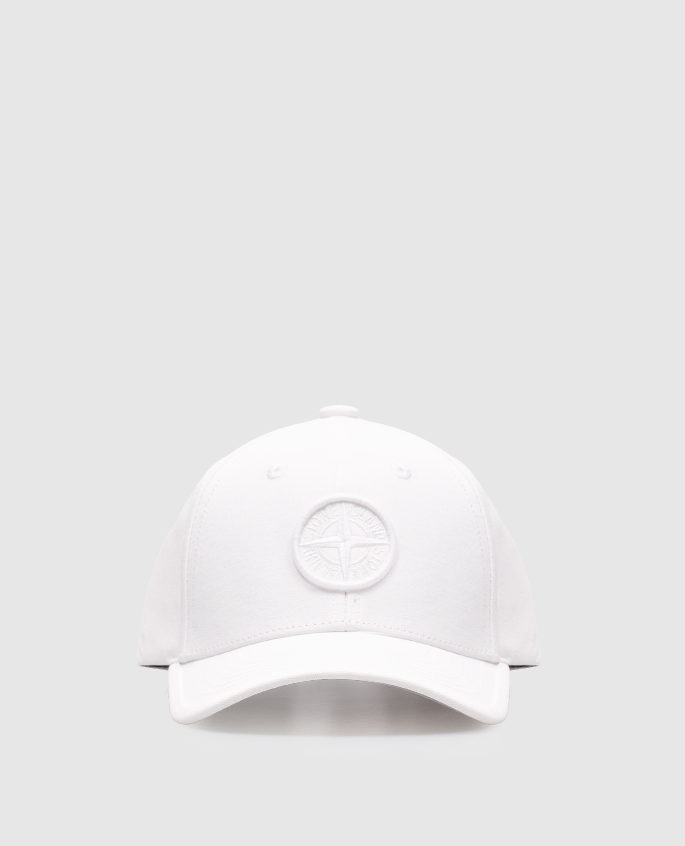 

Children's white cap with embroidered logo emblem Stone Island
