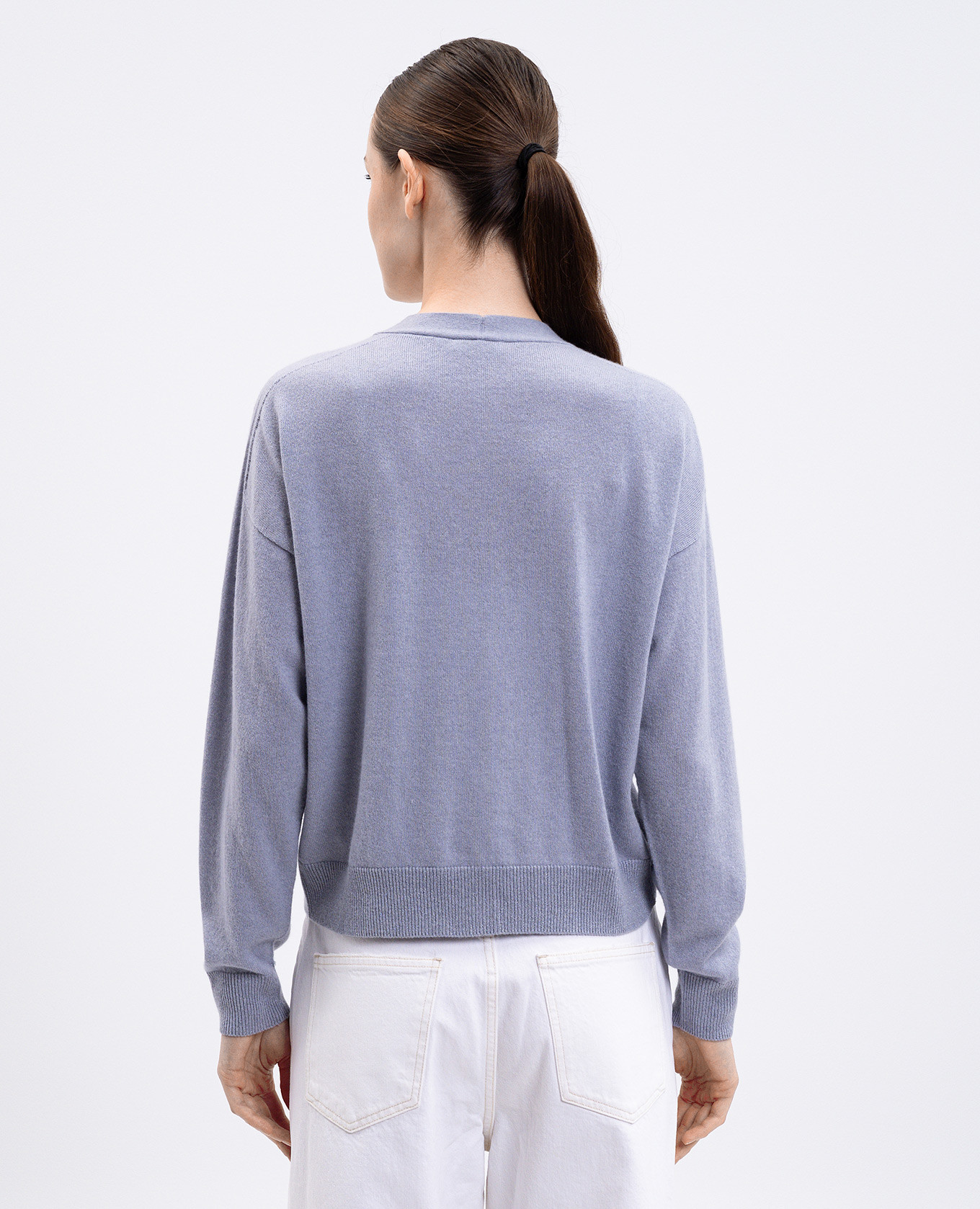 Gray cashmere cardigan Peserico 4