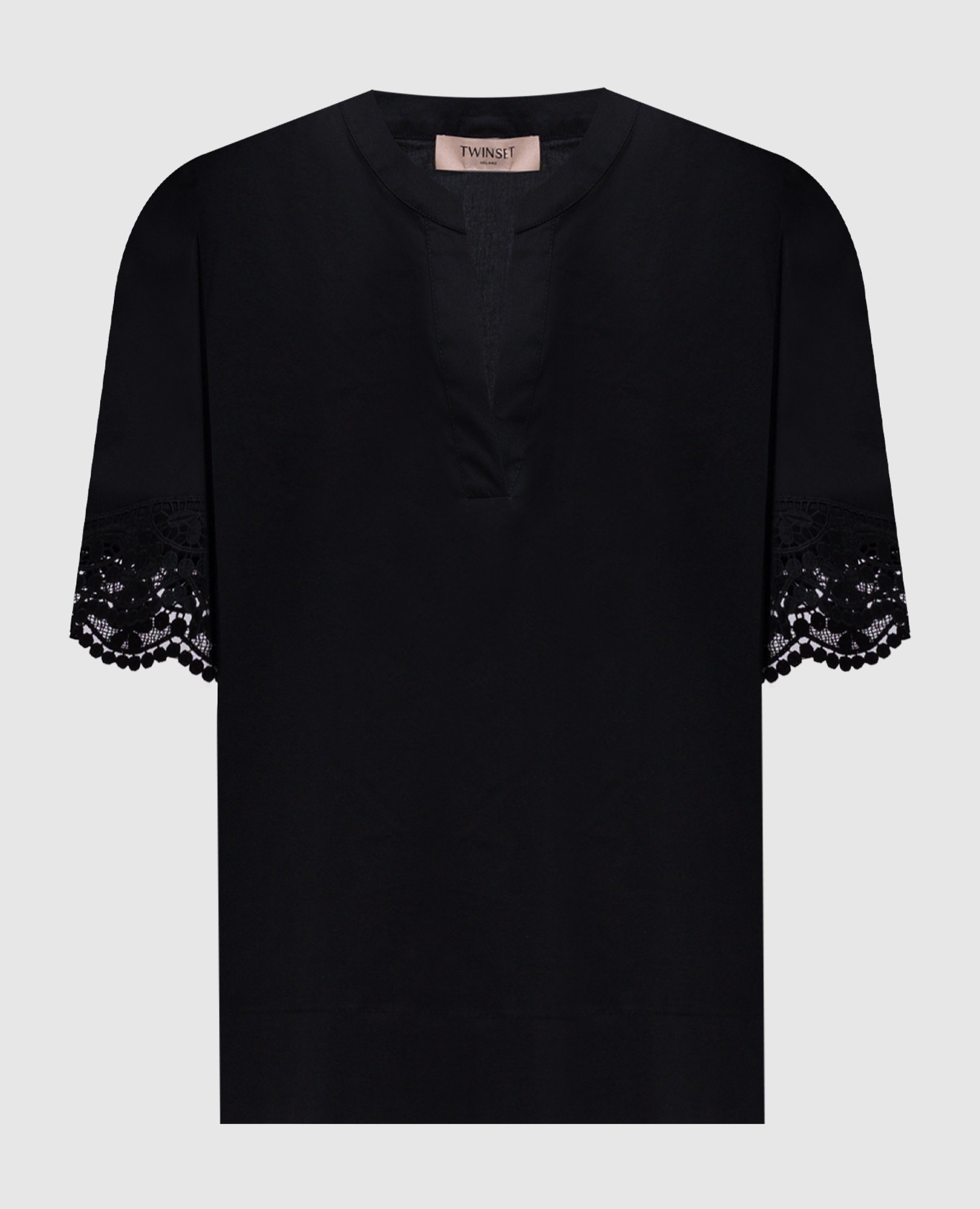 

Black blouse with lace Twinset