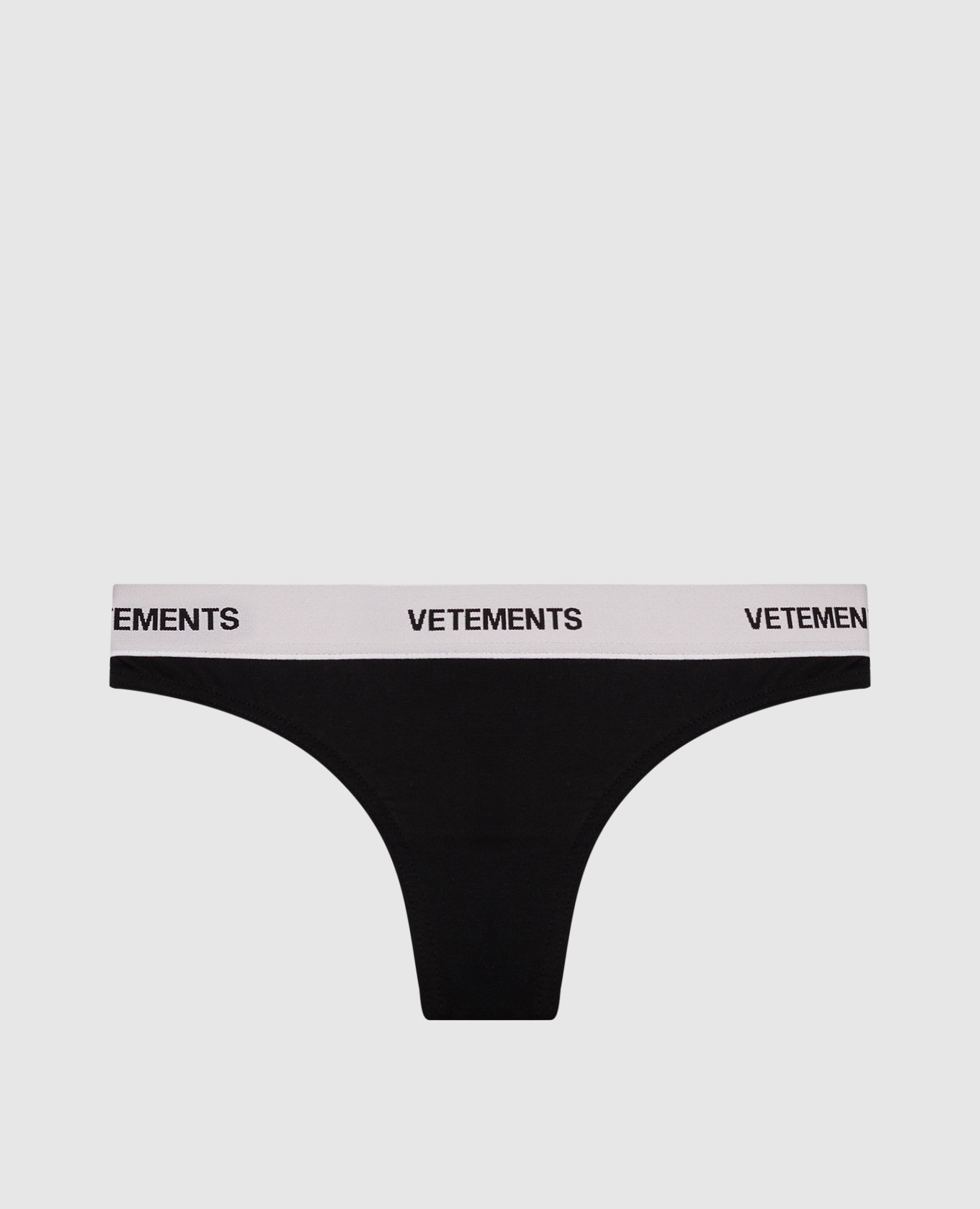 Black logo thong panties Vetements