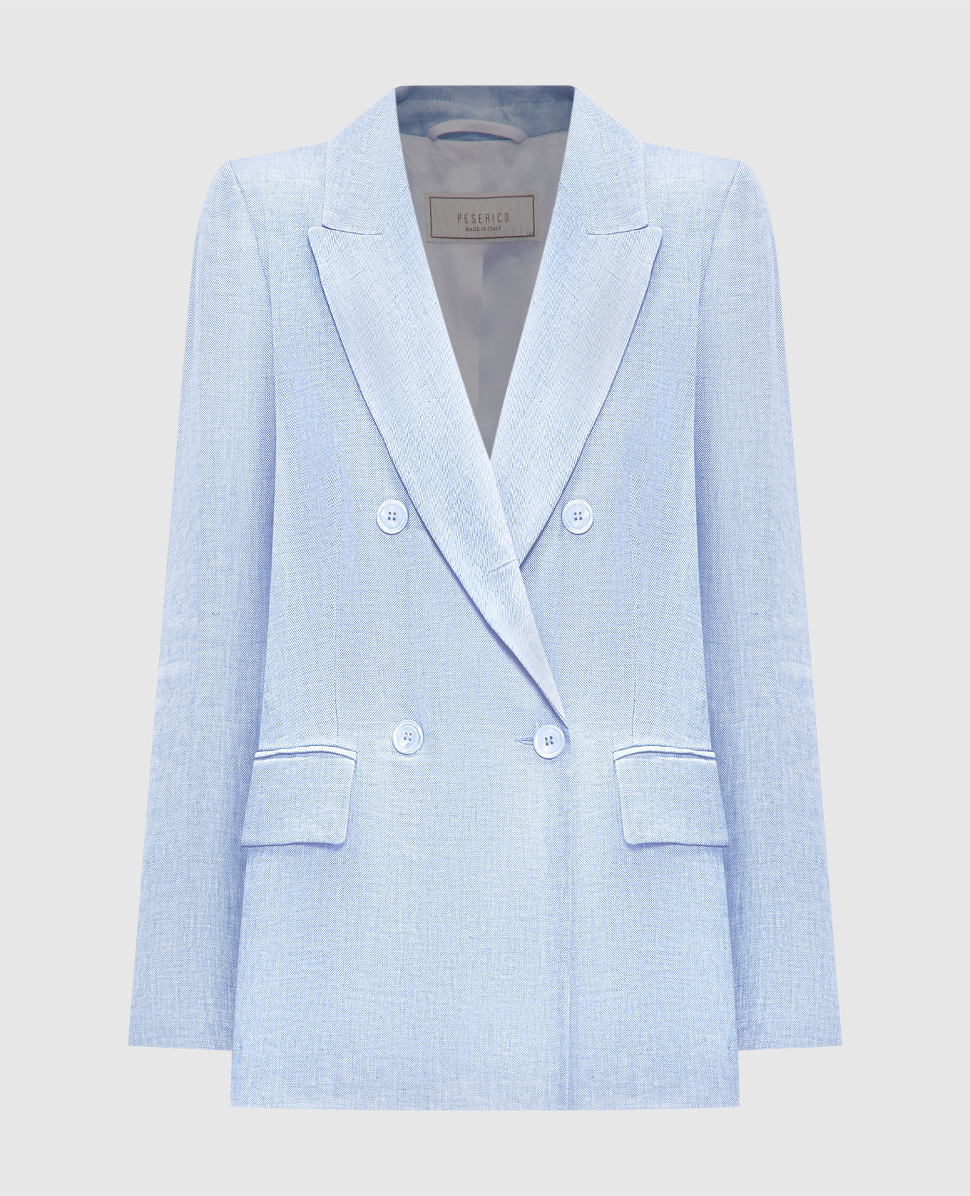 

Blue double-breasted linen jacket Peserico, Light blue