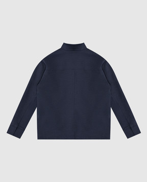 Dolce&Gabbana Children's blue sports jacket with logo patch L4JB7NFUGS156