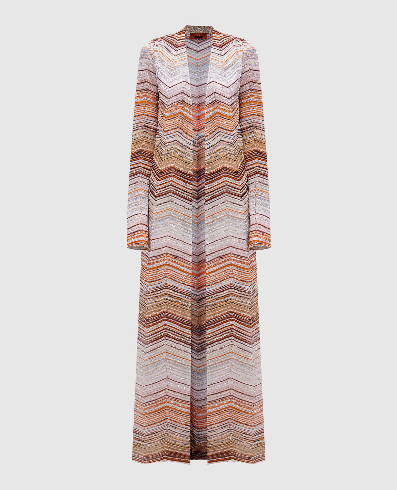 

Brown elongated cardigan with lurex and sequins Missoni