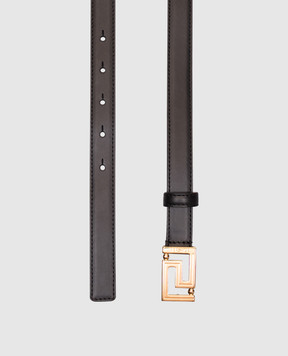Versace Greca Goddess Black Leather Belt 1011316DV3T