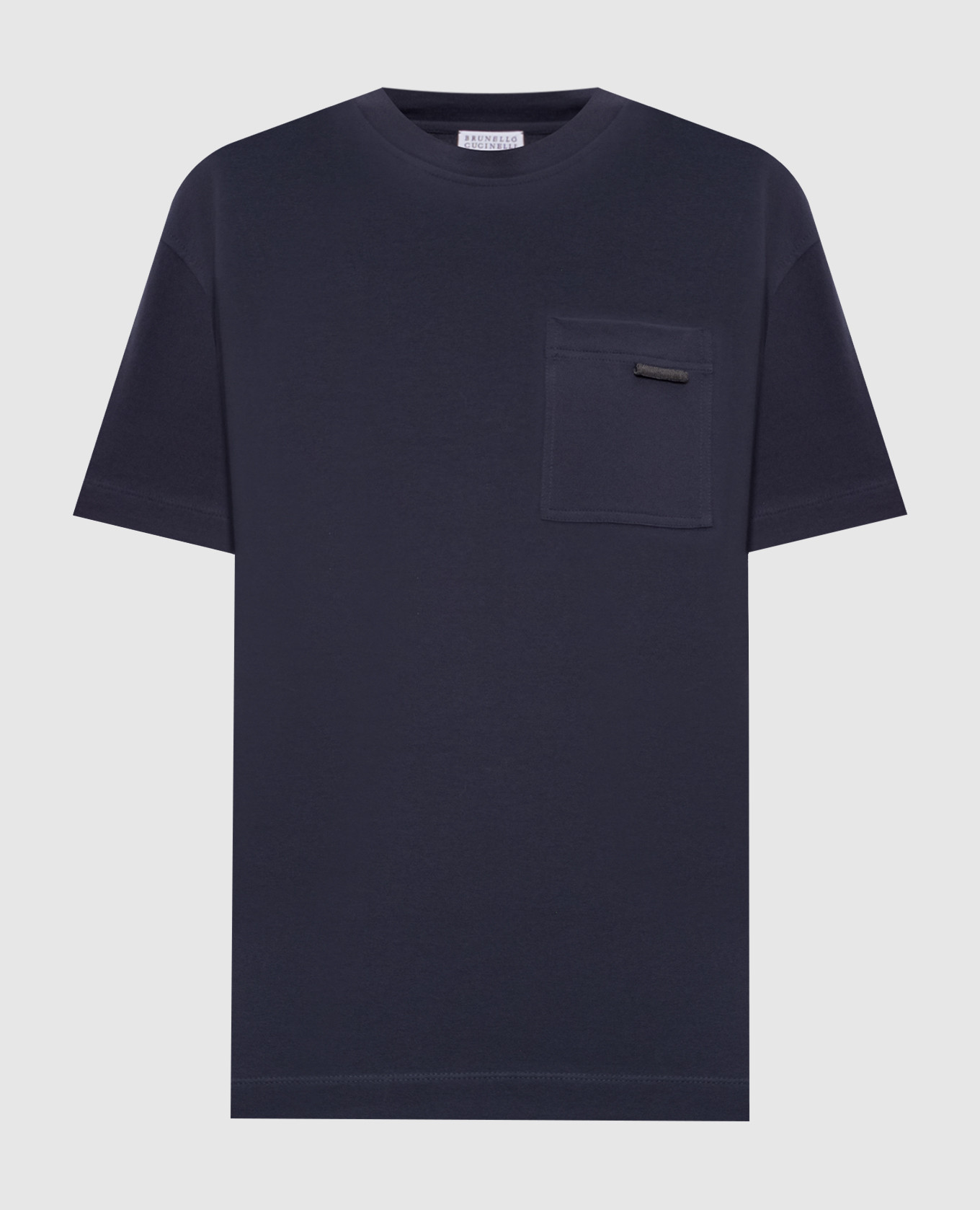 

Blue T-shirt with a monil chain Brunello Cucinelli