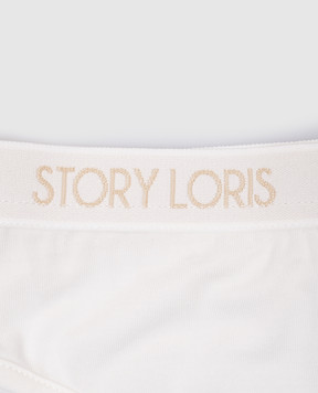 Story Loris Children's white panties with a logo 25377816