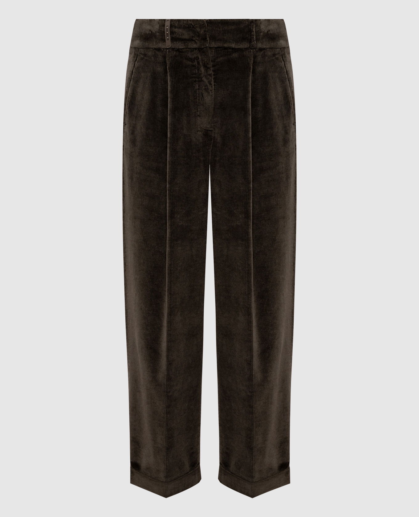 Khaki corduroy pants Peserico