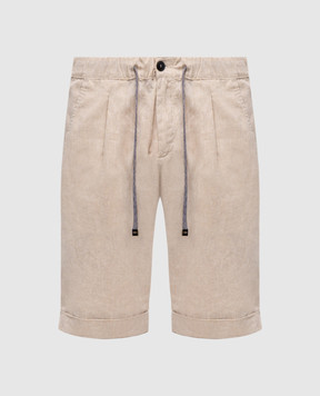 Cashmere&Whiskey Beige linen shorts 0255500264