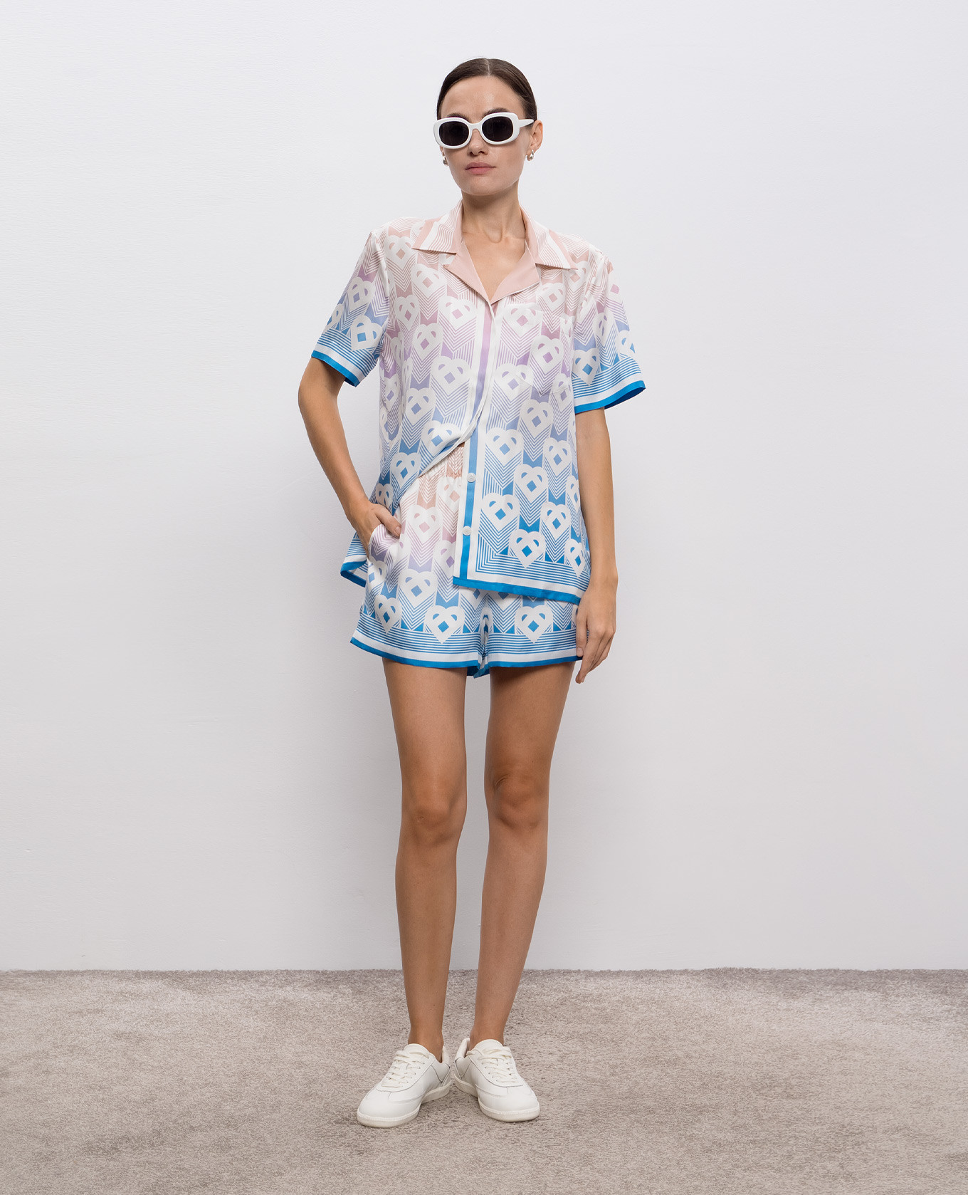 Printed silk shorts Casablanca 2