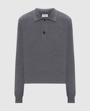 Brunello Cucinelli Gray sweater with monil chain M19194705P