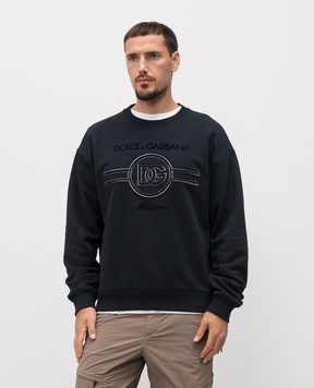 Dolce&Gabbana Blue sweatshirt with logo G9AHSZG7PGB