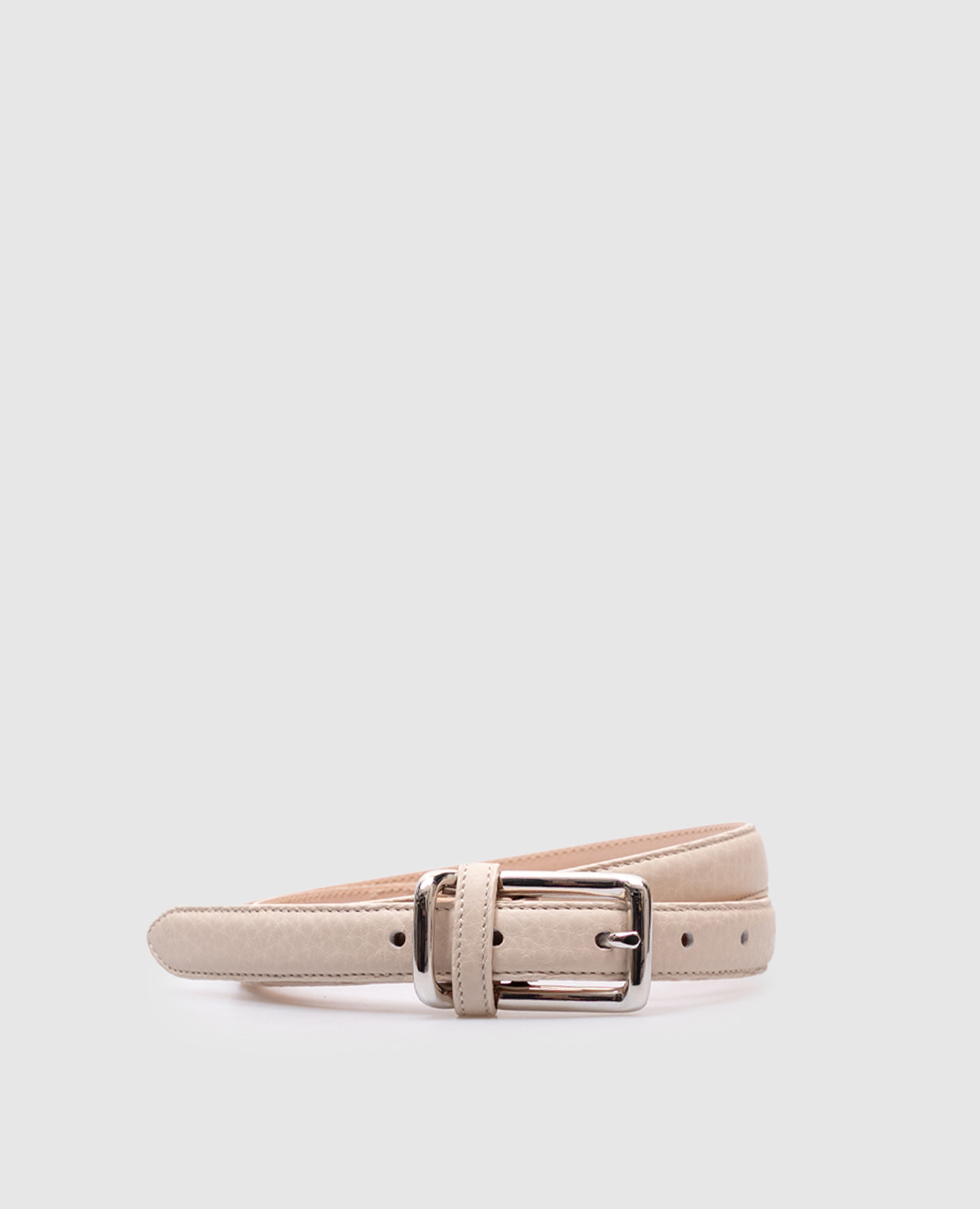 

Beige leather belt Peserico
