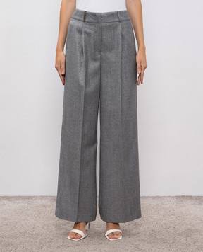 Peserico Gray wool pants P0419403363