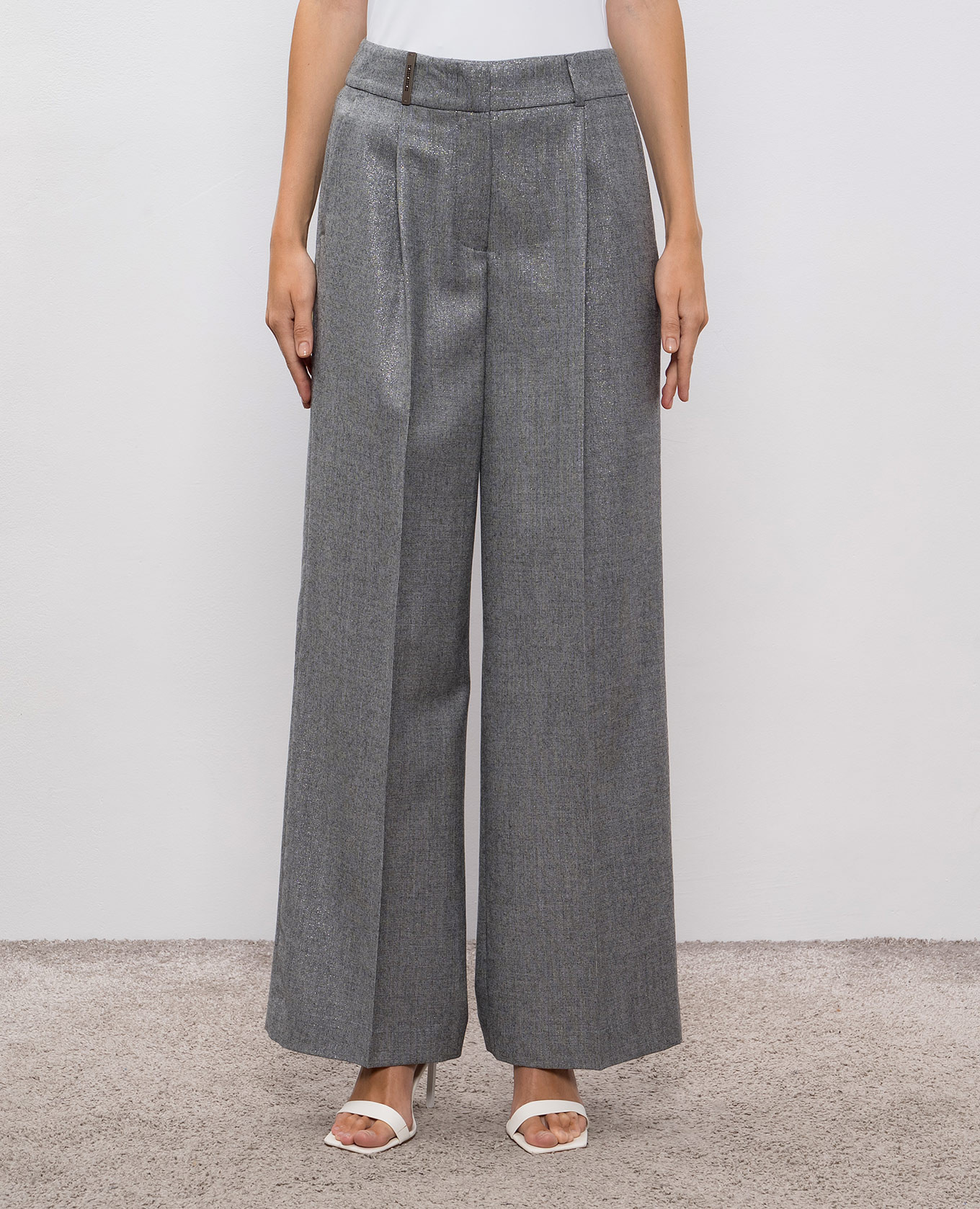 Gray wool pants Peserico 3