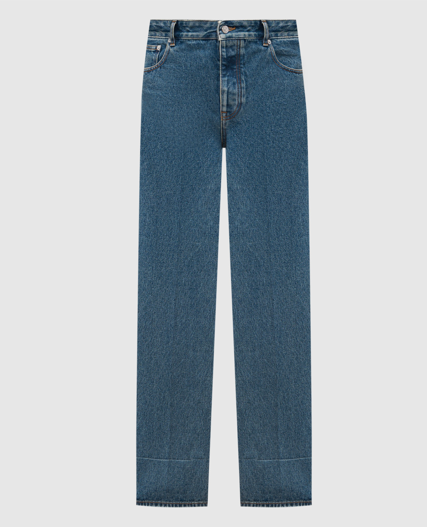 

Blue jeans with logo patch Valentino