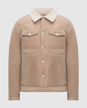 Brunello Cucinelli Brown sheepskin coat MPMLS2058