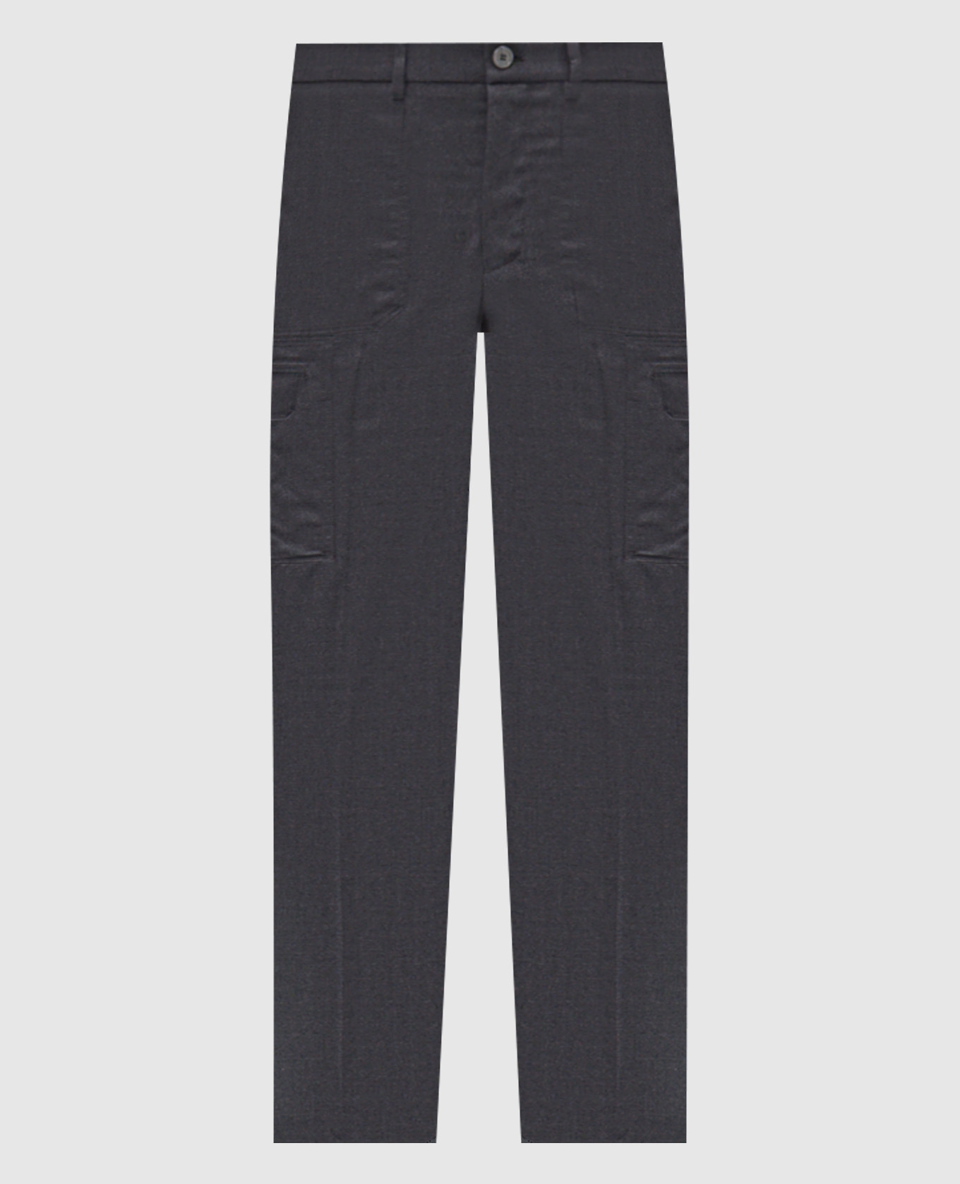 Grey wool cargo with logo Stefano Ricci