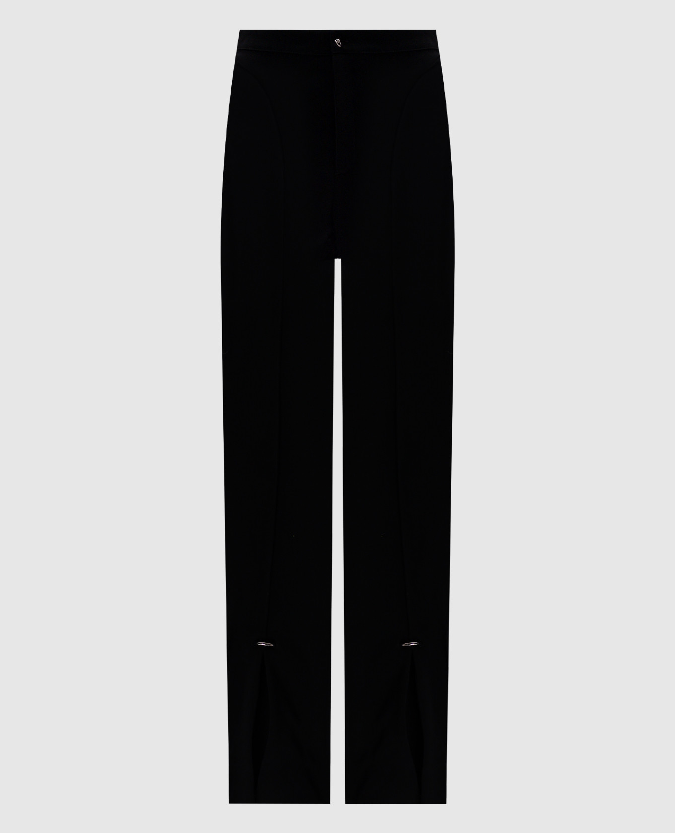 

Black flared pants with slits Thierry Mugler, Черный