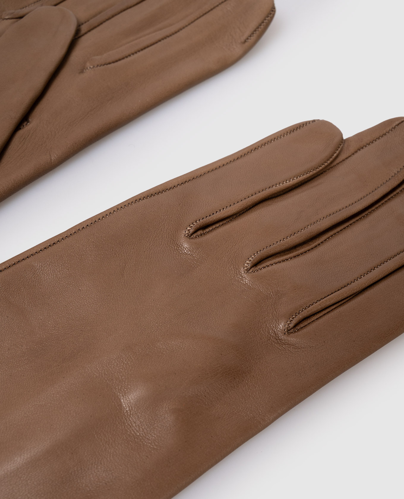 

Brown leather long gloves Babe Pay Pls