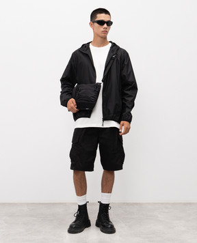 Riotdivision RD-Common black cargo shorts with belt RDCMNSGEN3