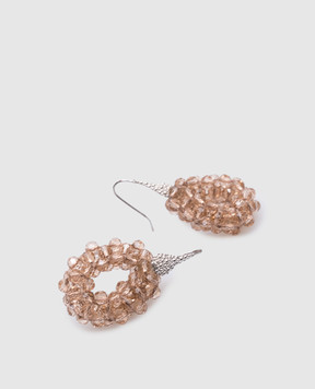 Peserico Beige earrings with beads S35442C0CC447