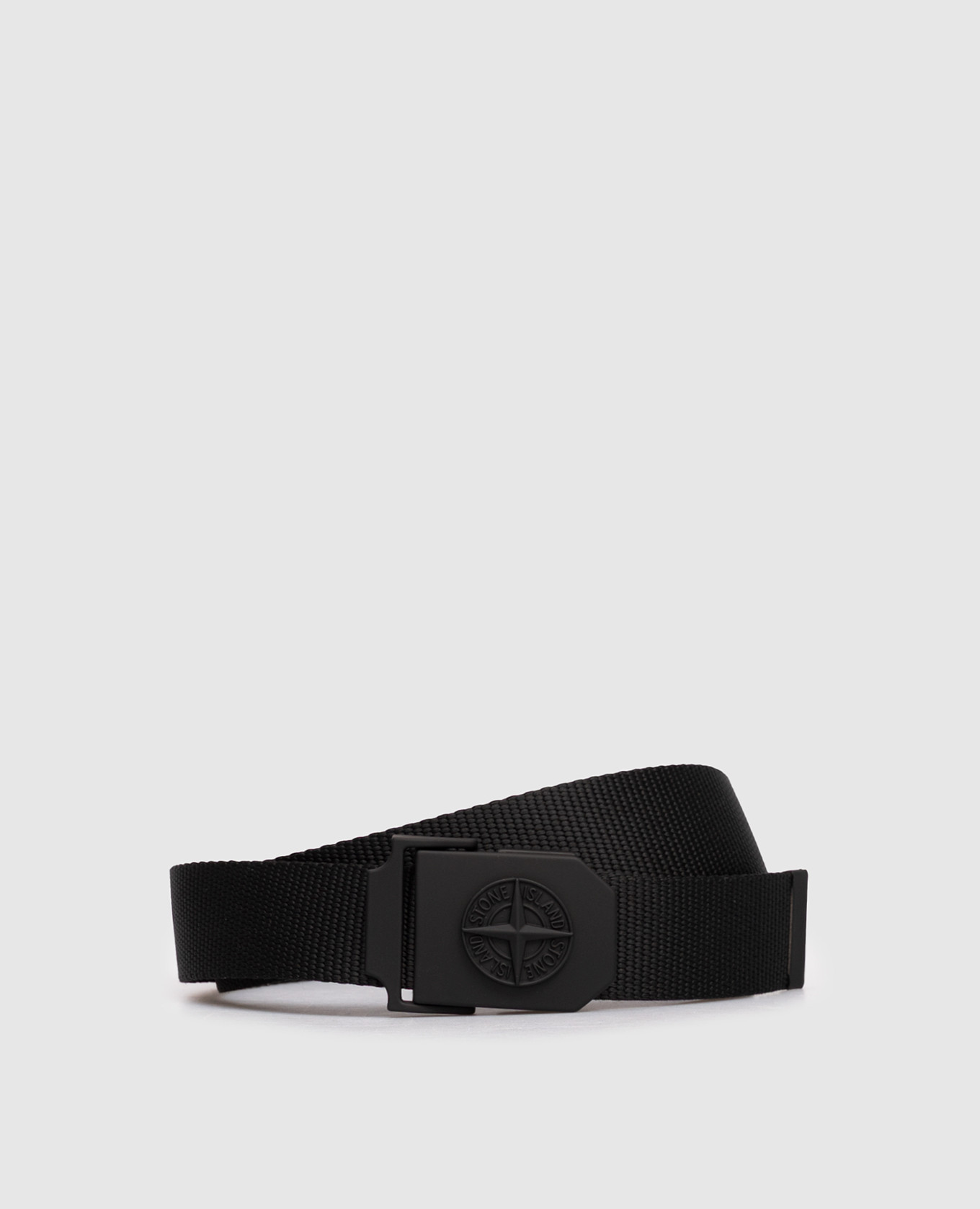

Black belt with textured emblem Stone Island