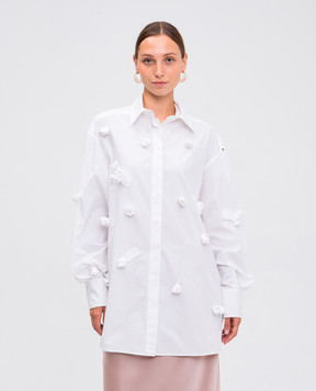 Max Mara Sportmax White BISOUS blouse with appliqué BISOUS