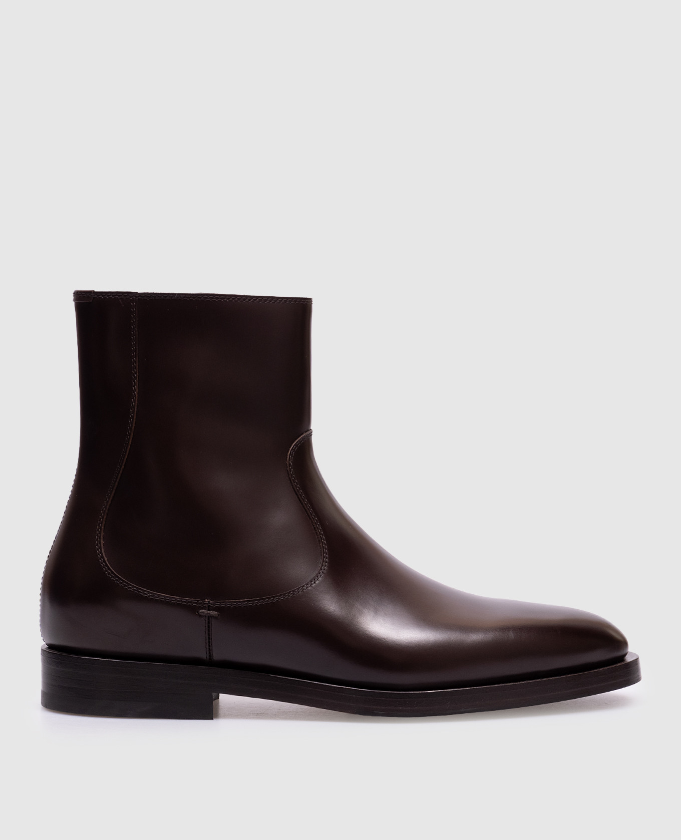 Brown leather boots brunello cucinelli