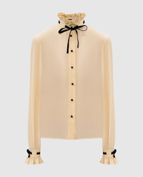 Valentino Beige silk blouse 7B3AB7U521B
