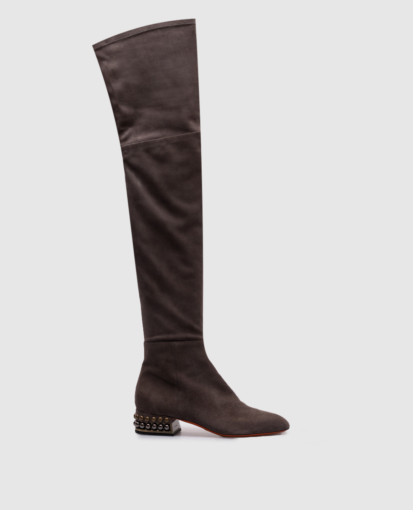 

Gray suede over-the-knee boots Santoni, Grey