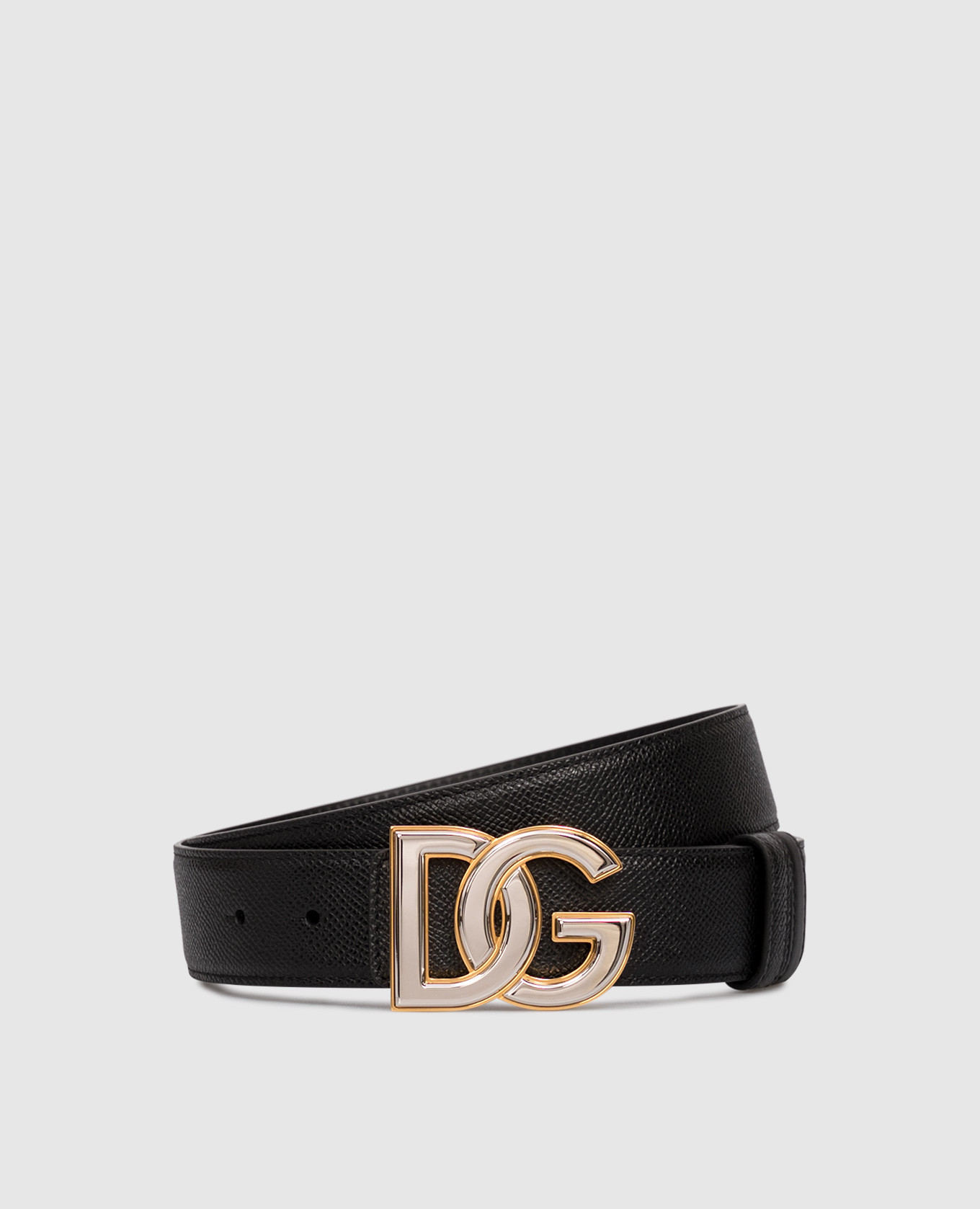 

Black leather belt with logo Dolce&Gabbana