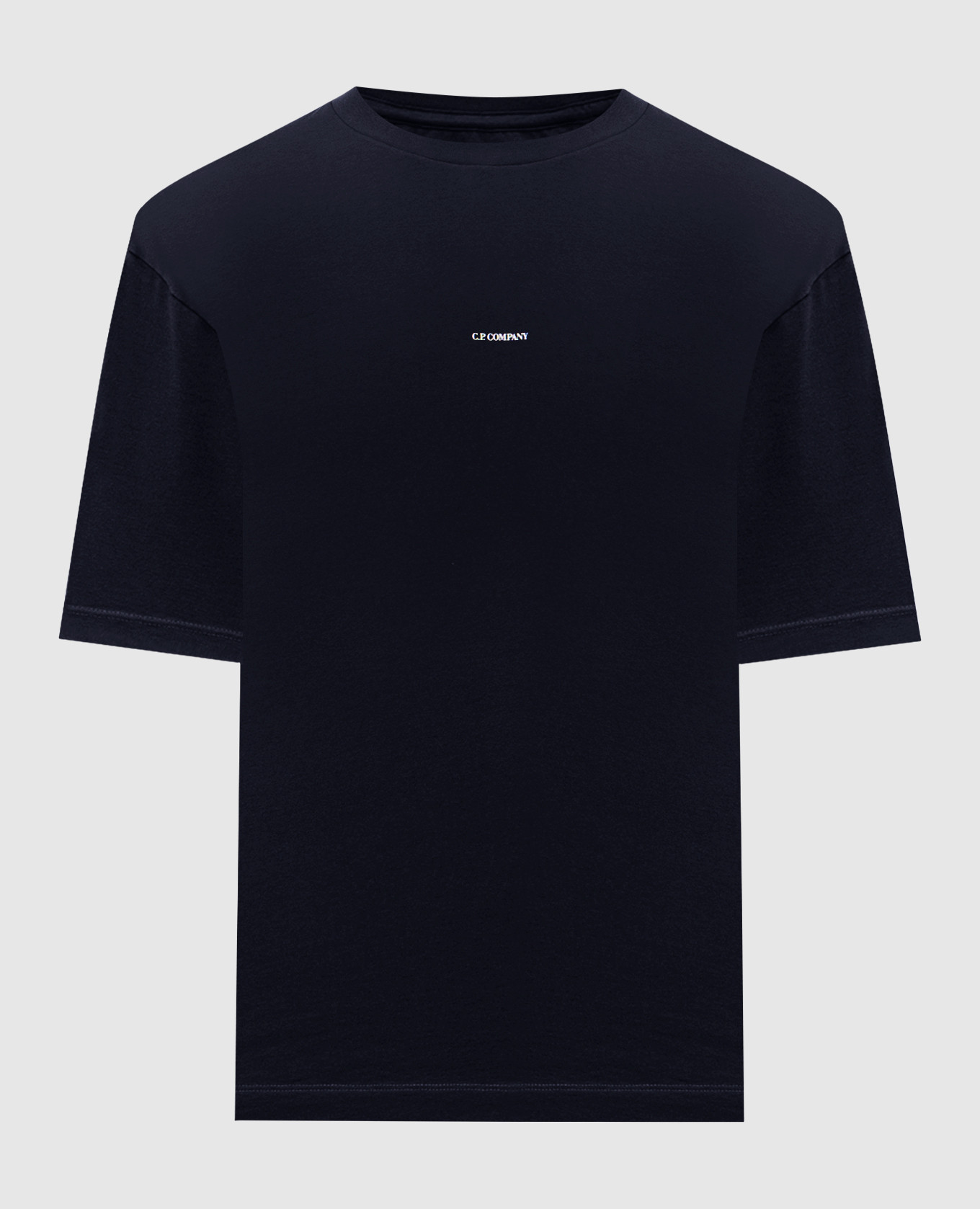 Blue t-shirt with logo print C.P. Company