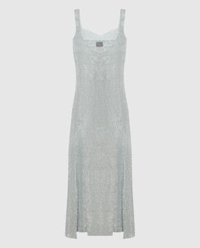 Santa Brands Silver maxi dress with crystals MAXISUNDRESSWITHSLITS