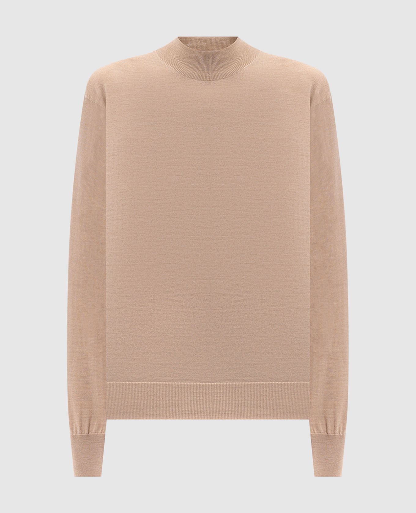 

Beige Amity Merino Wool Jumper John Smedley